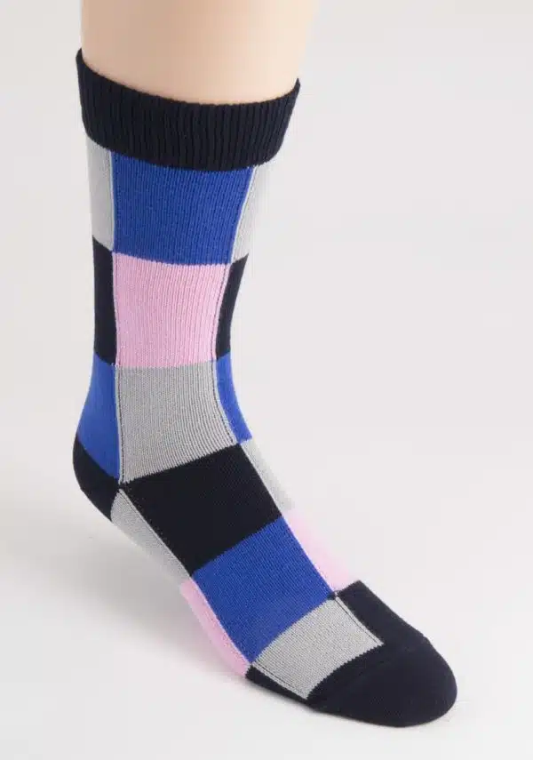 mens colourblock cotton socks