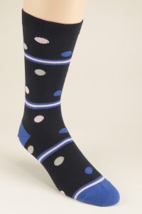 The Dove combed cotton patterned socks close-up detail