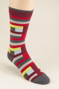 The Manifold combed cotton patterned socks detail view