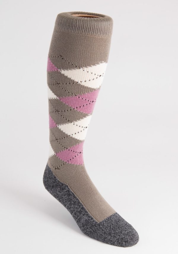 womens long argyle cotton socks