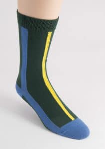 mens vertical stripe cotton socks british made